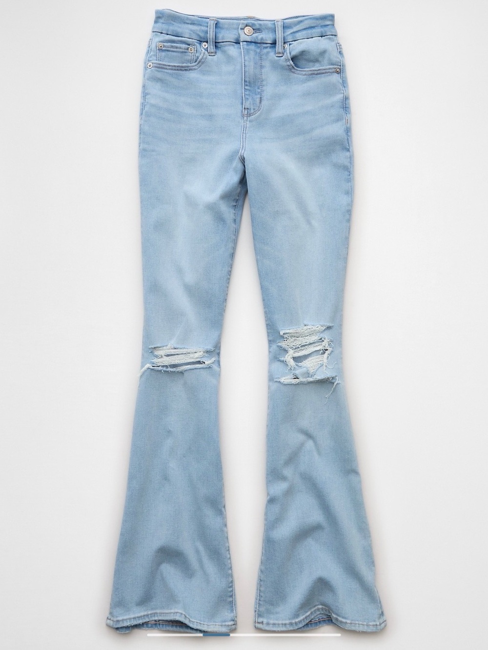 AE Next Level Curvy Ripped Super High-Waisted Flares